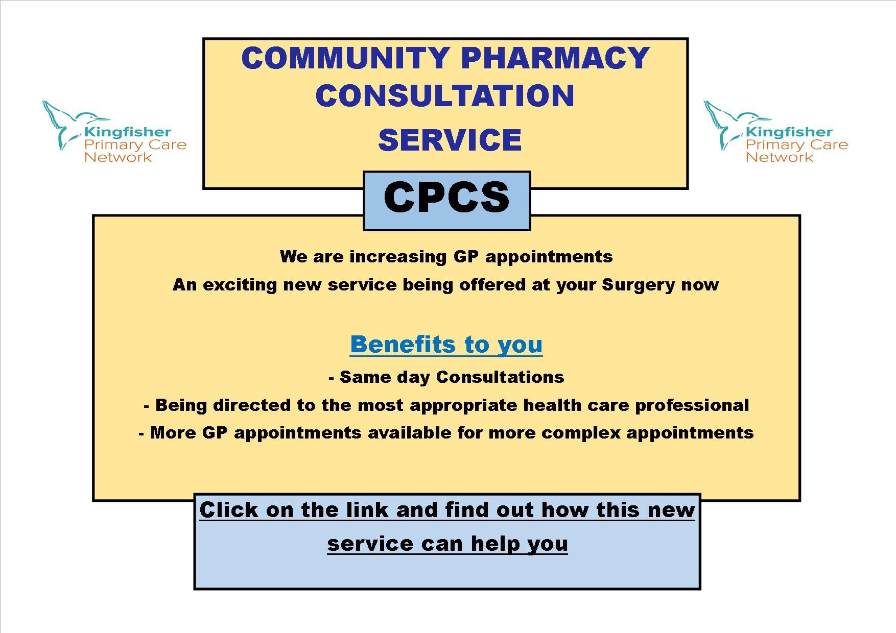 Community Pharmacy Consultation Service Poster